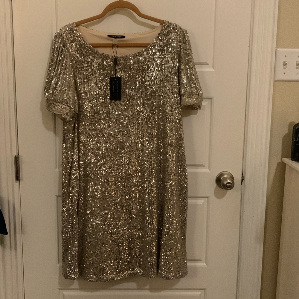 Champagne sparkling dress size XL